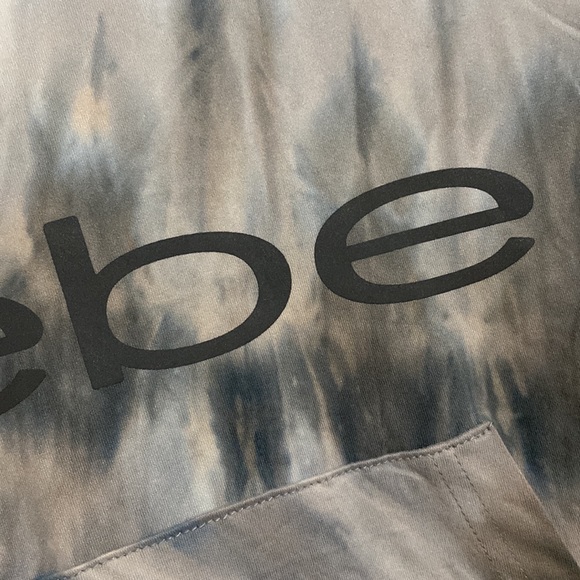 BEBE SPORT TIE DYE LS HOODIE GRAY/WHITE COLOR SIZE MEDIUM - Picture 3 of 8